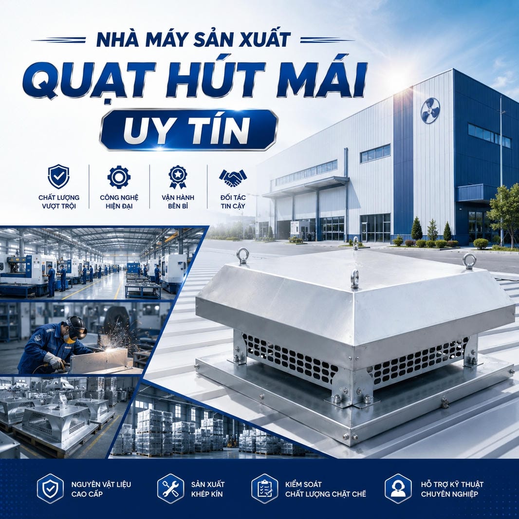 Quạt hút mái Vortex cho nhà ống nhiều tầng quạt hút mái vortex uy tín