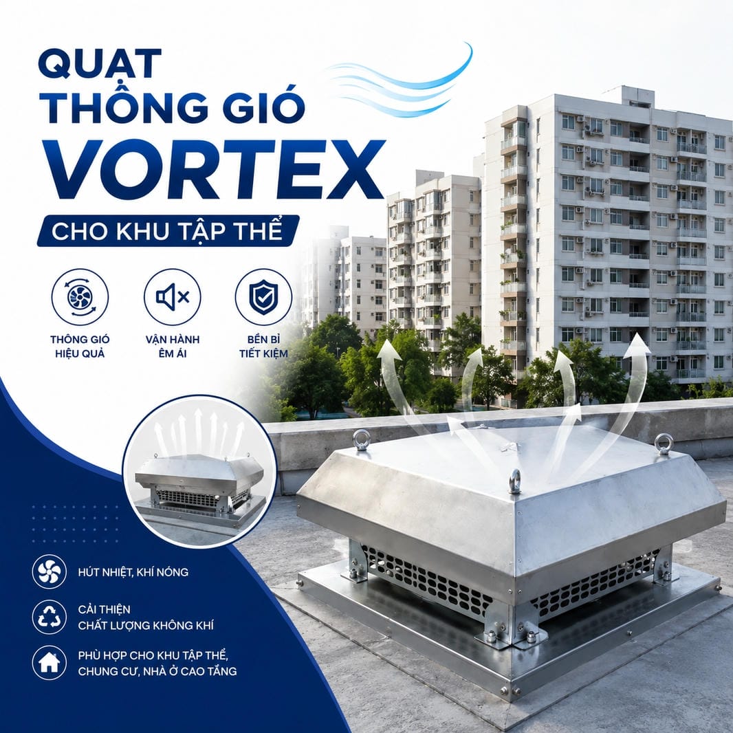 Tuổi thọ quạt hút mái công nghiệp là bao lâu? quạt hút mái vortex